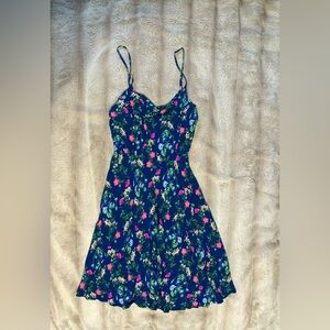Blue floral sun dress